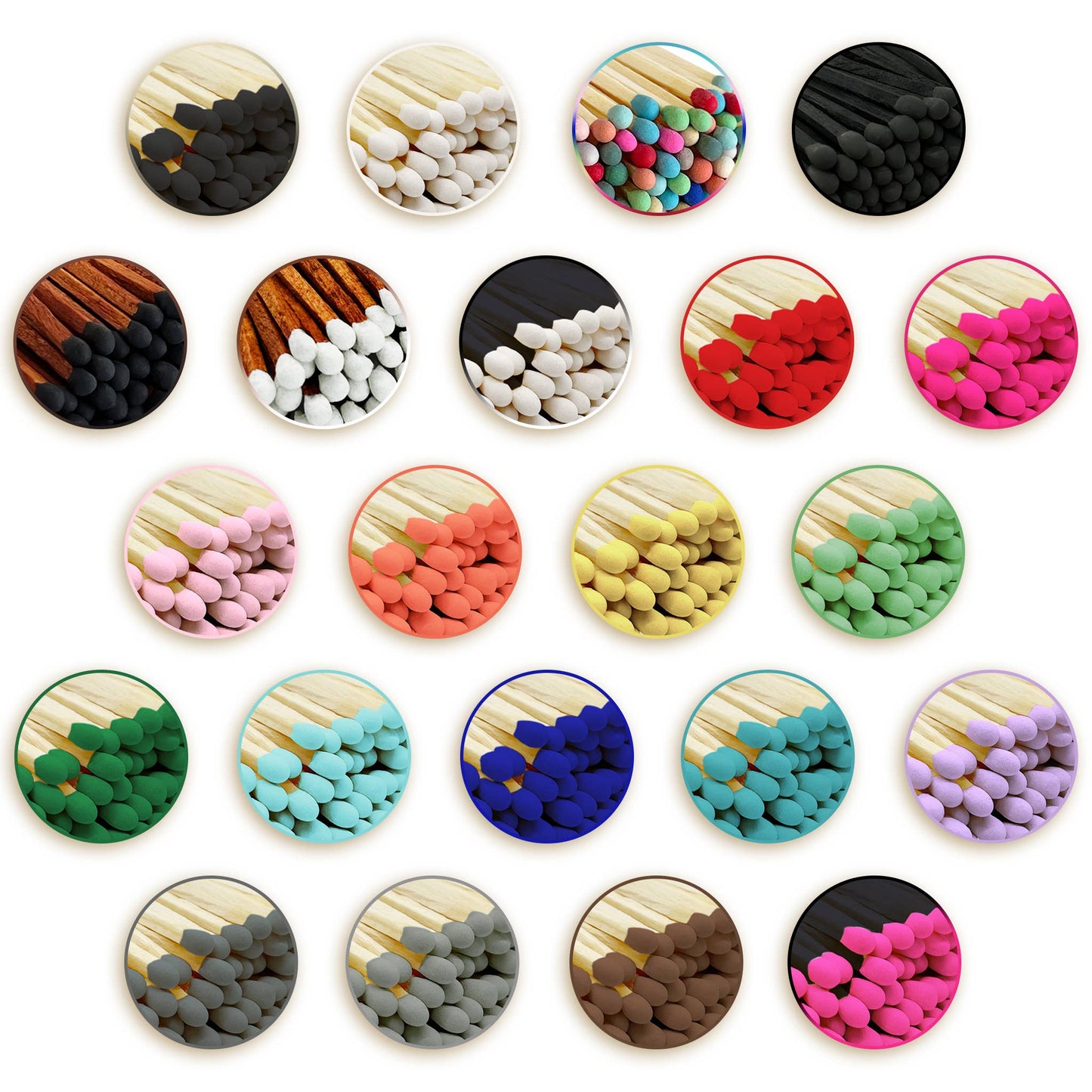 2" Matches + Mini Cloche - Colors of Your Choice + Strikers: Rainbow