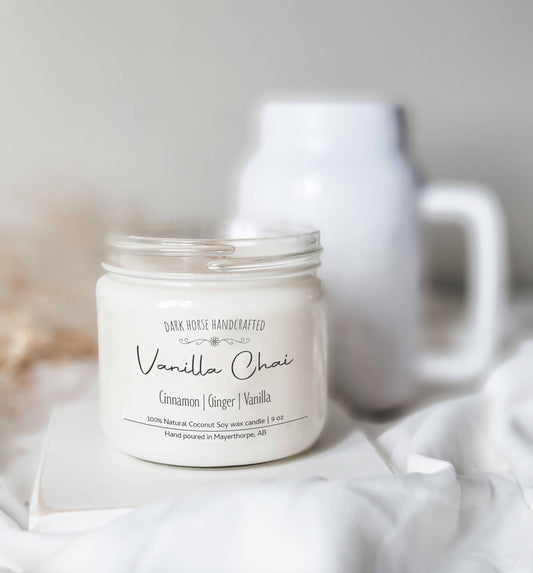 Vanilla Chai - 100% Natural Coconut Soy Wax Candle: 9 oz