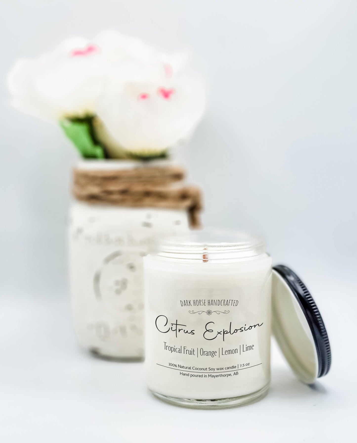 Citrus Explosion - 100% Natural Coconut Soy Wax Candle: 7.5 oz