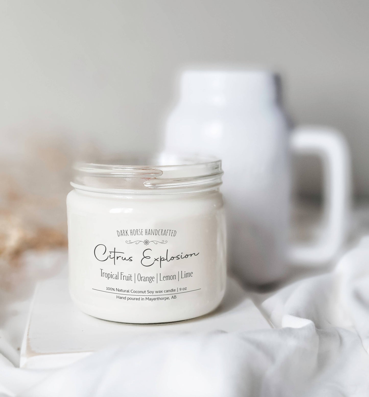 Citrus Explosion - 100% Natural Coconut Soy Wax Candle: 3.5 oz