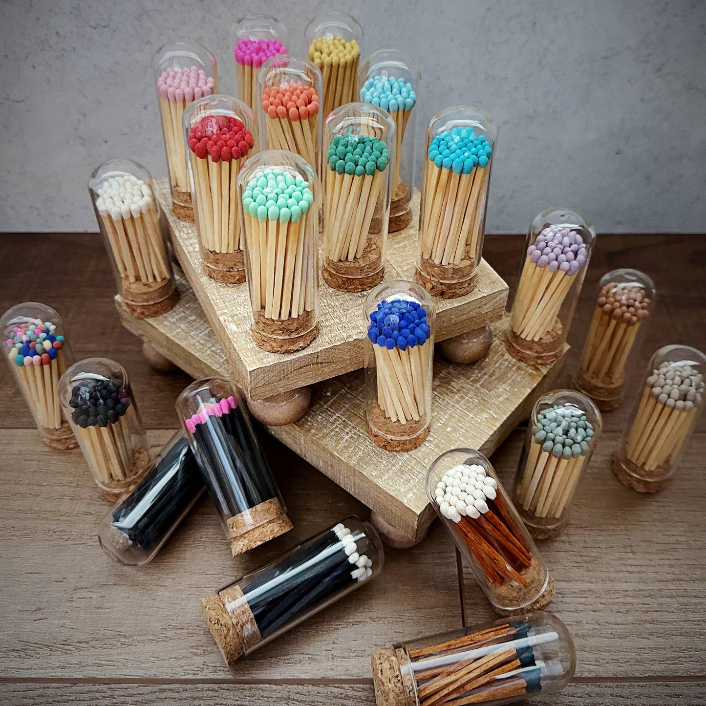 2" Matches + Mini Cloche - Colors of Your Choice + Strikers: Rainbow