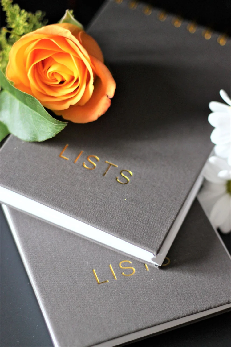 'Lists' Spiral Note Book by Do Good Paper - Grey