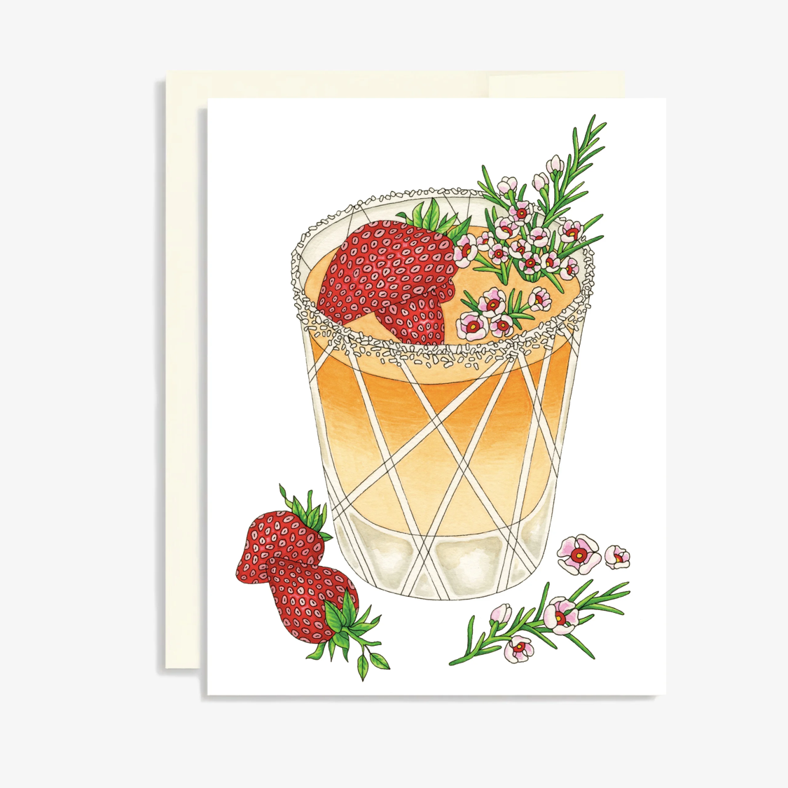 Keepsake Studio Strawberry & Waxflower Card (In-Store Only)