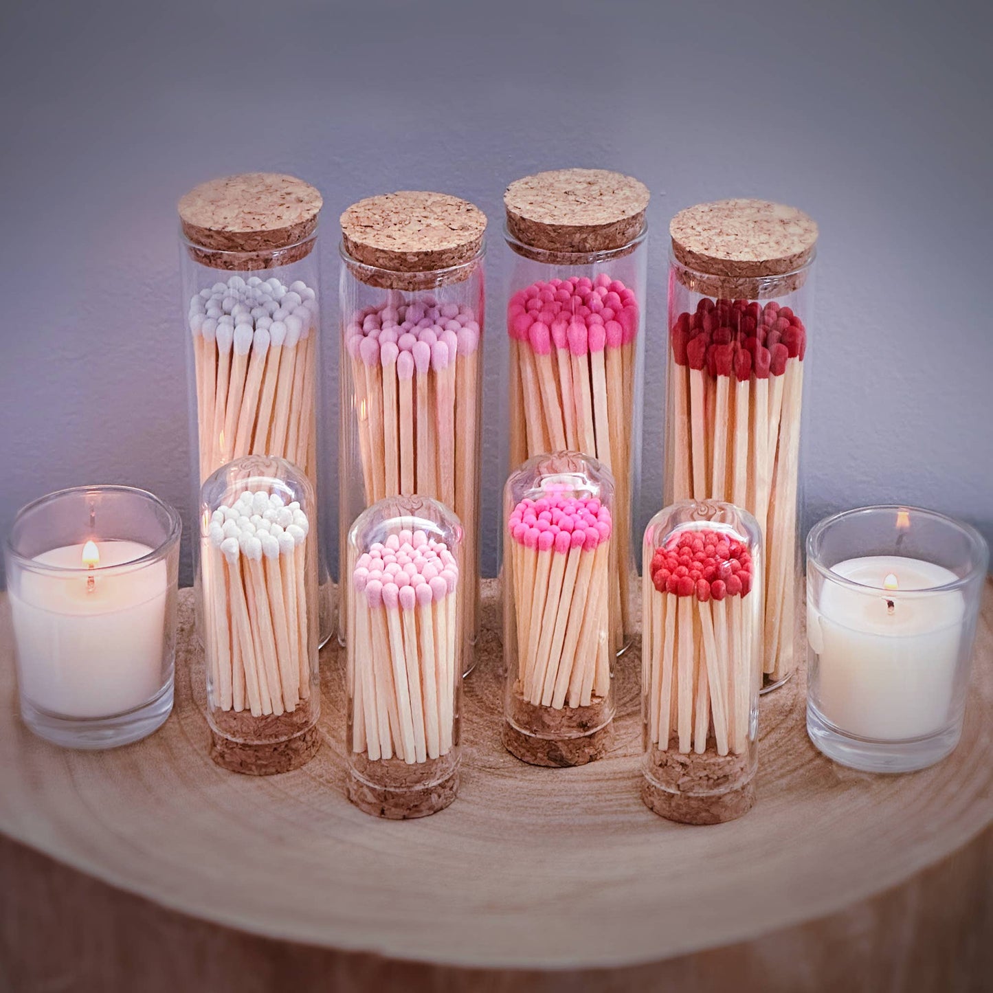 2" Matches + Mini Cloche - Colors of Your Choice + Strikers: Hot Pink