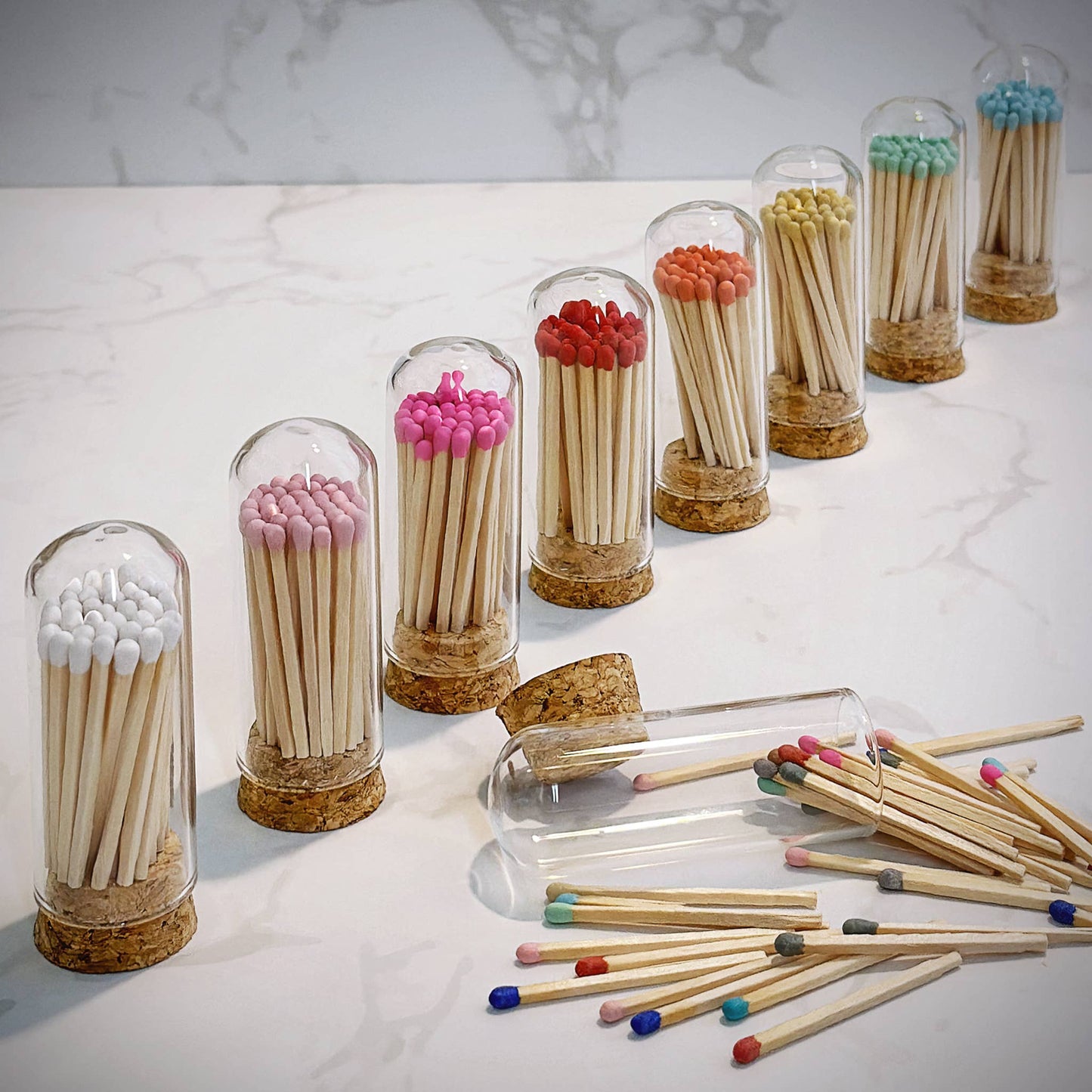 2" Matches + Mini Cloche - Colors of Your Choice + Strikers: Rainbow